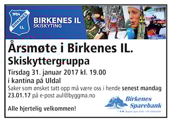 Årsmøte Birkenes IL Skiskyttergruppa
